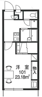 レオパレスコンフォール【202号室】の間取り