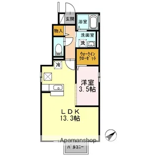 鳥取県米子市米原8丁目【アパート】の間取り