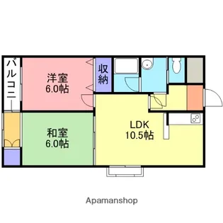 シエスタ ヨナゴ【601号室】の間取り