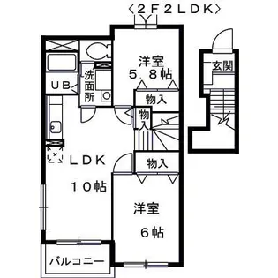 ヴィラフリーデンB【2階】の間取り