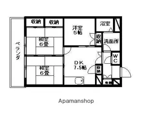 ホワイトキャッスル【502号室】の間取り