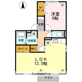 鳥取県米子市両三柳【アパート】の間取り