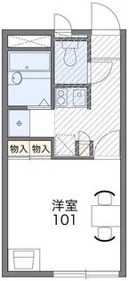 レオパレスレイ【206号室】の間取り