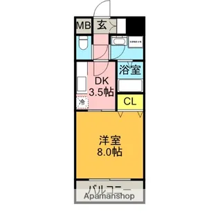 アルカディア・ヴァン【407号室】の間取り