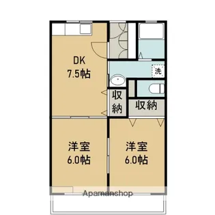 フォッサート北堀壱番館【201号室】の間取り