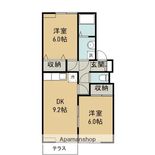 ボヌールA【105号室】の間取り
