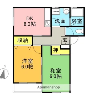 サンフローラルⅠ【201号室】の間取り
