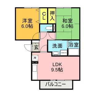 アミュー【1階】の間取り