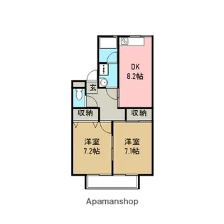 エクセレンス一番館【201号室】の間取り