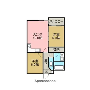 ユメリア松江【303号室】の間取り