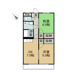 サンフォーレK【2階】の間取り