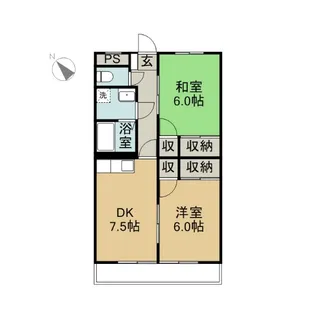 サンフォーレK【2階】の間取り