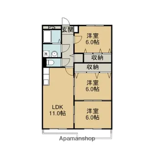 アムールドエル【306号室】の間取り
