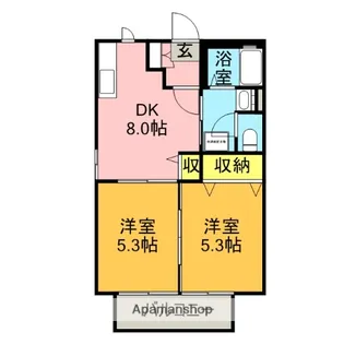 メゾンソレーユ【2階】の間取り