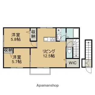 セジュール中原【201号室】の間取り