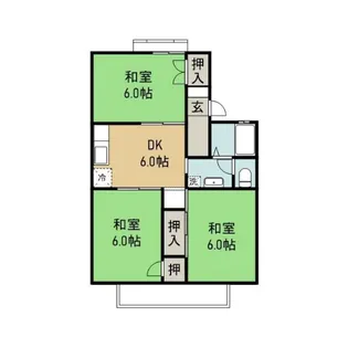 セジュール アイ【1階】の間取り