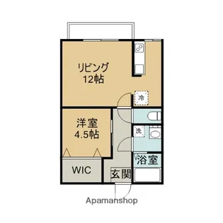 1LDKの間取り画像