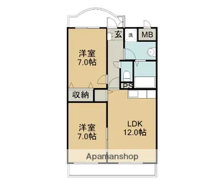 グランピアーノ【102号室】の間取り