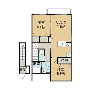 メゾン・ジュイエ B棟【2階】の間取り