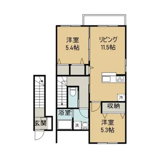 メゾン ジュイエ B棟【2階】の間取り