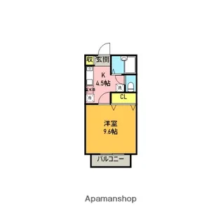 ルブォーア【1階】の間取り
