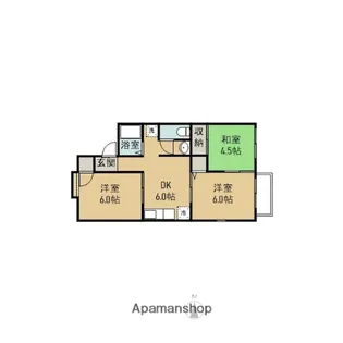 ユニメント のつ A【101号室】の間取り