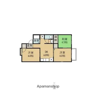 ユニメントのつA【1階】の間取り