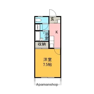 コーポ一畑西持田【1階】の間取り