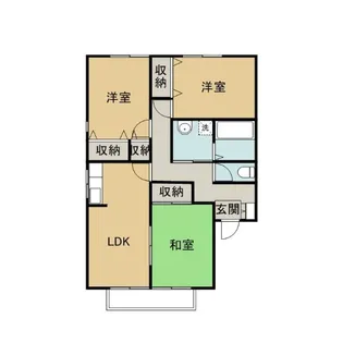 リバーサイドコートA【2階】の間取り