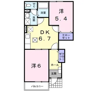 ピュアヒルズ【1階】の間取り