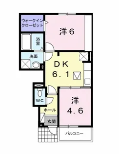 ブライト スクエア Ⅱ【1階】の間取り