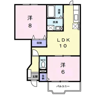 プリティハウスY【1階】の間取り