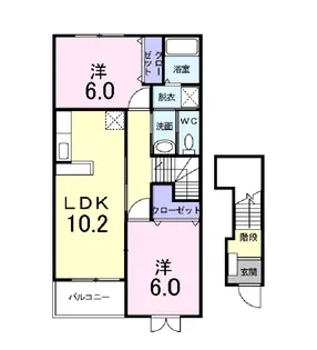 アルカンシェル・メゾン【2階】の間取り