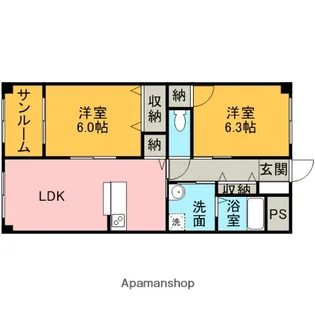 リヴィンSPⅠ【201号室】の間取り