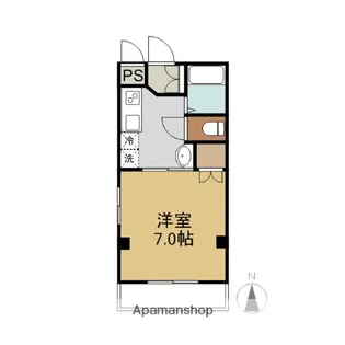 内海ビル【403号室】の間取り