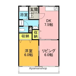 フォッサート北堀壱番館【203号室】の間取り