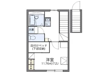 レオパレスまつえ【2階】の間取り