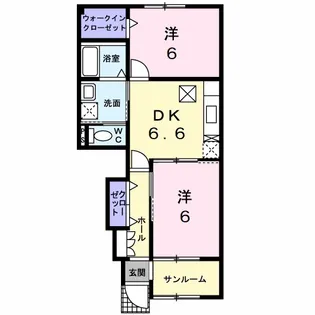 サン ローレルⅡ【1階】の間取り