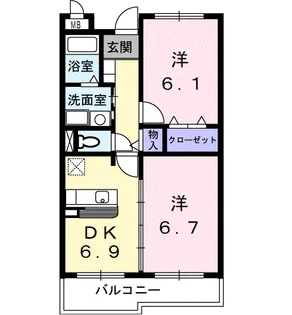 セゾン スワン【3階】の間取り