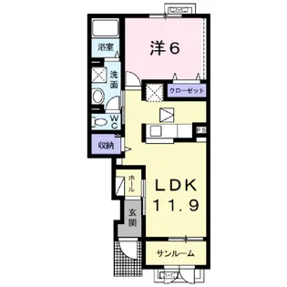 ラ ヴェリタ【1階】の間取り