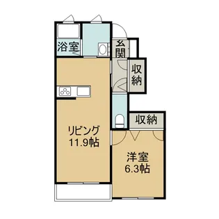 フォレナコート春日 B棟【1階】の間取り