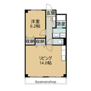 パークプレイス東出雲【302号室】の間取り