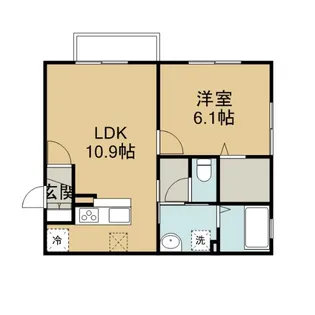ヴィユー フォレ【1階】の間取り