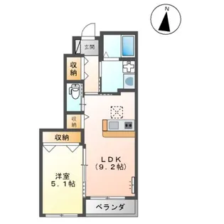 シャンボール・マーサ【1階】の間取り