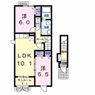 ベル プラージュ【2階】の間取り