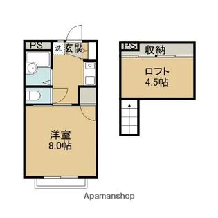 メゾントゥルヌソル【2階】の間取り