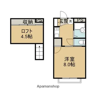 メゾントゥルヌソル【2階】の間取り