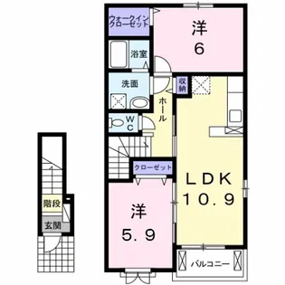 エクステーゼ Ⅰ【2階】の間取り