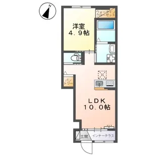 カルムリベラ【1階】の間取り