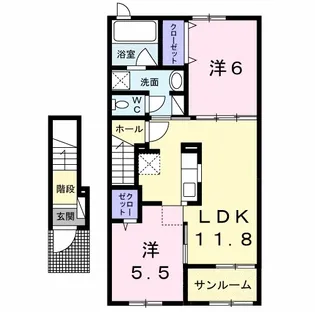 ベル アベニーア Ⅰ【2階】の間取り